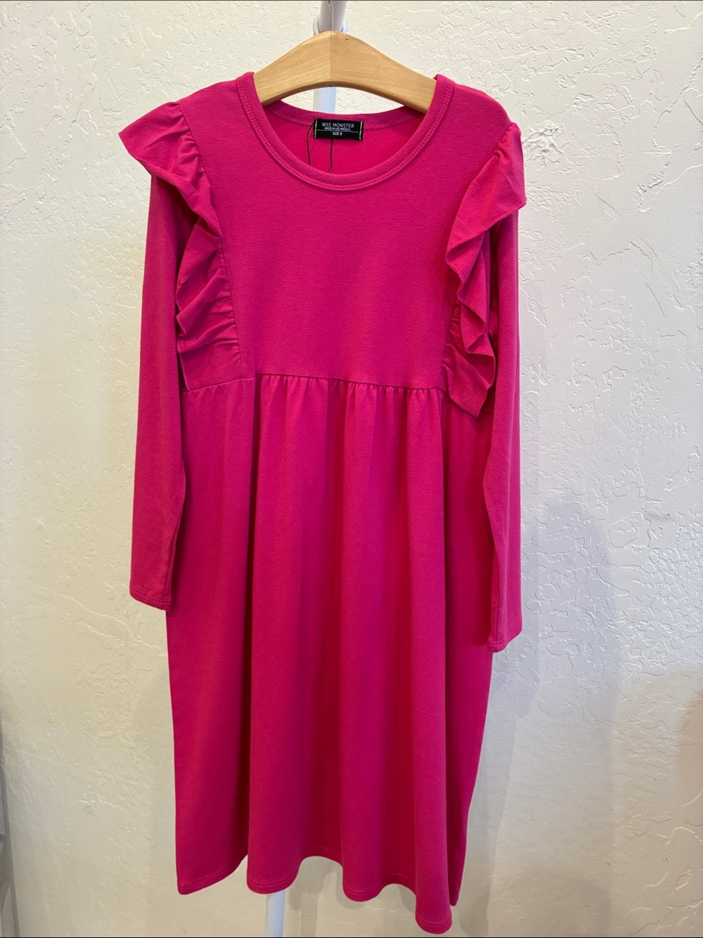 Janie and Jack Hot Pink Ruffle Knit Dress